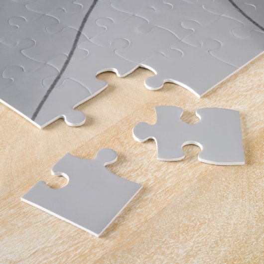 einfaches benutzerdefiniertes BLACK mandala Monogr Puzzle (Seite)