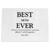 Einfaches benutzerdefiniertes Design Beste Mutter Große Geschenktüte (Vorderseite)
