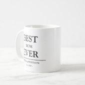 Einfaches benutzerdefiniertes Design Beste Mutter  Kaffeetasse (Vorderseite Links)