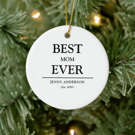 Einfaches benutzerdefiniertes Design Beste Mutter Keramik Ornament (Baum)