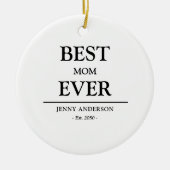 Einfaches benutzerdefiniertes Design Beste Mutter Keramik Ornament (Vorne)