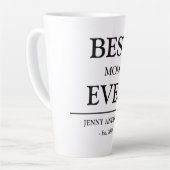 Einfaches benutzerdefiniertes Design Beste Mutter, Milchtasse (Linke Ecke)
