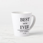 Einfaches benutzerdefiniertes Design Beste Mutter  Milchtasse (Rechte Ecke)