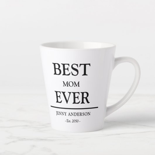 Einfaches benutzerdefiniertes Design Beste Mutter  Milchtasse (Rechts)