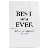 Einfaches benutzerdefiniertes Design Beste Mutter  Mittlere Geschenktüte (Vorderseite)