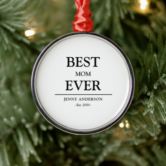 Einfaches benutzerdefiniertes Design Beste Mutter Ornament Aus Metall (Baum)