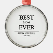 Einfaches benutzerdefiniertes Design Beste Mutter Ornament Aus Metall (Vorne)