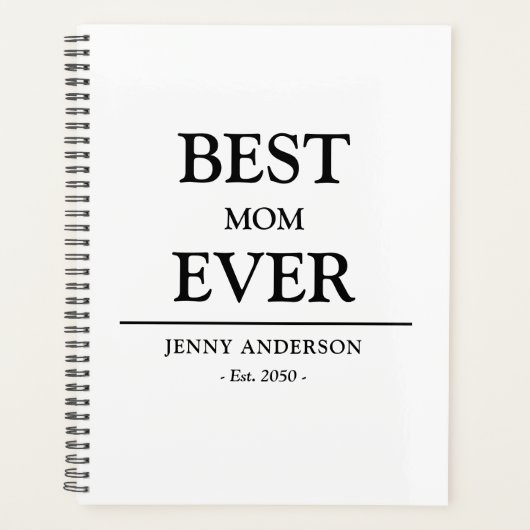 Einfaches benutzerdefiniertes Design Beste Mutter Planer (Vorderseite)