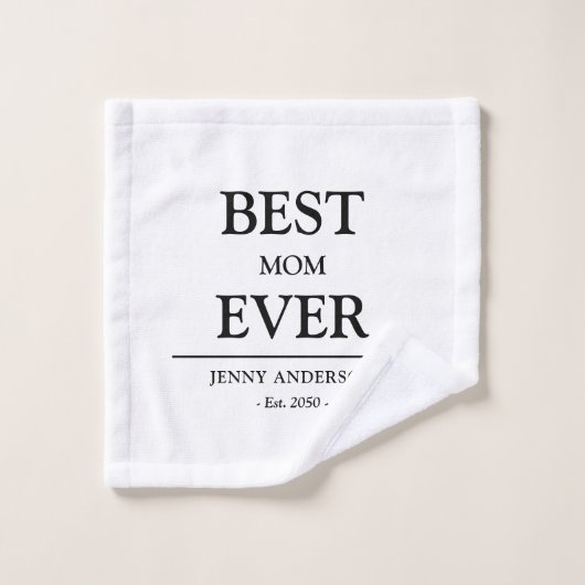 Einfaches benutzerdefiniertes Design Beste Mutter  Waschlappen (Waschlappen)