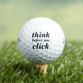 Einfaches benutzerdefiniertes Design | Denke bevor Golfball (Insitu T-Shirt)