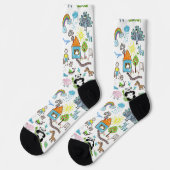 Einfaches benutzerdefiniertes Design Kinderzeichnu Socken (Linkes Detail)