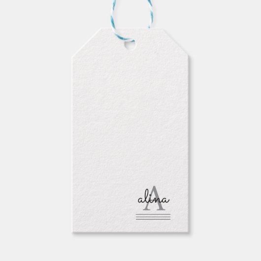 Einfaches benutzerdefiniertes Design Personalisier Geschenkanhänger (Vorderseite)