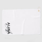 Einfaches benutzerdefiniertes Design Personalisier Golfhandtuch (Horizontal)
