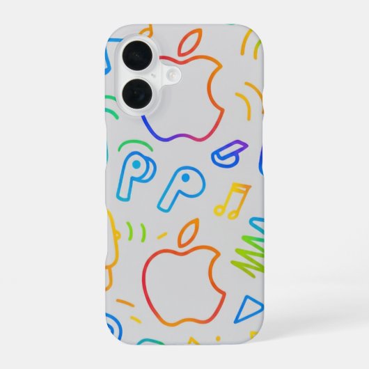 Einfaches benutzerdefiniertes Design personalisier iPhone 16 Hülle (Rückseite)