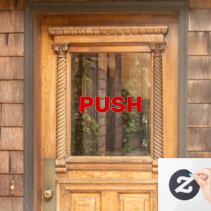 Einfaches benutzerdefiniertes Design Push-Fensterf Fensteraufkleber