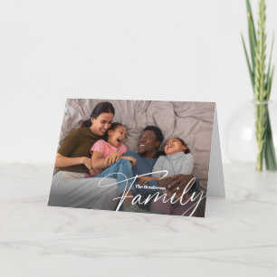 Einfaches benutzerdefiniertes Familienfoto Feiertagskarte