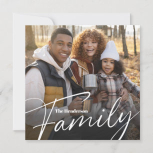 Einfaches benutzerdefiniertes Familienfoto Karte