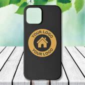 Einfaches benutzerdefiniertes Firmenlogo Schwarzes iPhone Hülle