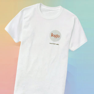 Einfaches benutzerdefiniertes Firmenlogo & Text Ge T-Shirt