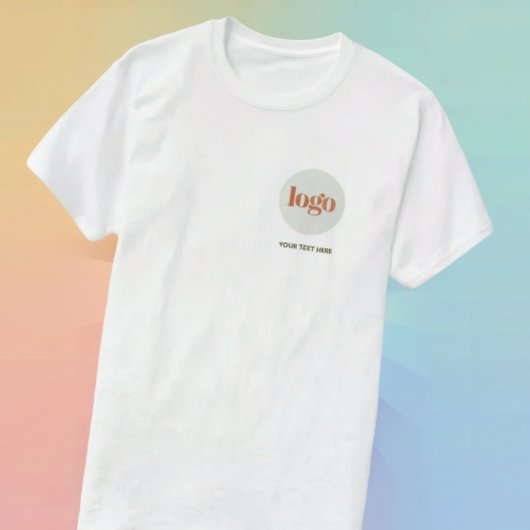 Einfaches benutzerdefiniertes Firmenlogo & Text Ge T-Shirt