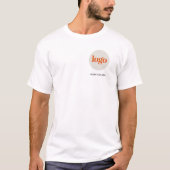 Einfaches benutzerdefiniertes Firmenlogo & Text Ge T-Shirt (Vorderseite)