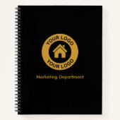 Einfaches benutzerdefiniertes Firmenlogo und schwa Notizblock (Vorderseite)