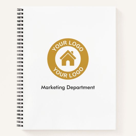 Einfaches benutzerdefiniertes Firmenlogo und Text  Notizblock (Vorderseite)