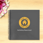 Einfaches benutzerdefiniertes Firmenlogo und Text  Notizblock