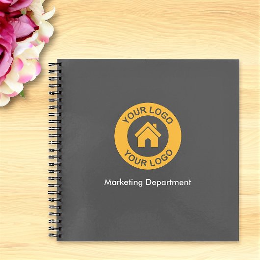 Einfaches benutzerdefiniertes Firmenlogo und Text Notizblock