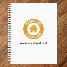 Einfaches benutzerdefiniertes Firmenlogo und Text  Notizblock