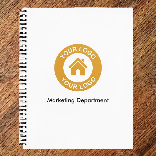 Einfaches benutzerdefiniertes Firmenlogo und Text  Notizblock