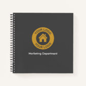 Einfaches benutzerdefiniertes Firmenlogo und Text Notizblock (Vorderseite)