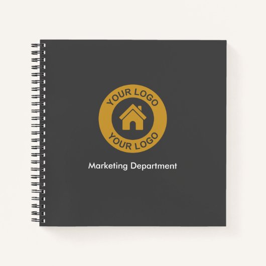 Einfaches benutzerdefiniertes Firmenlogo und Text  Notizblock (Vorderseite)