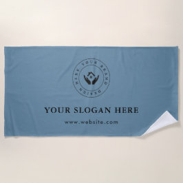 Einfaches, benutzerdefiniertes Firmenlogo und Text Strandtuch