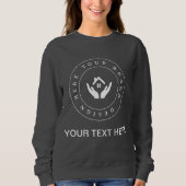 Einfaches benutzerdefiniertes Firmenlogo und Textw Sweatshirt (Vorderseite)
