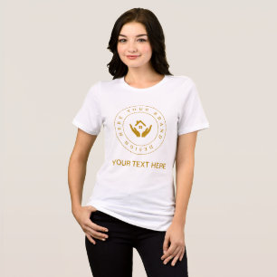 Einfaches benutzerdefiniertes Firmenlogo und Textw Tri-Blend Shirt