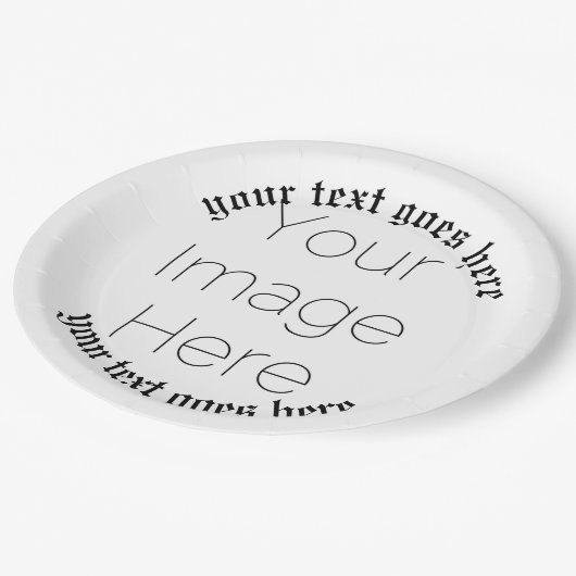 einfaches, benutzerdefiniertes Foto 1600er Jahre P Pappteller (Schrägansicht)