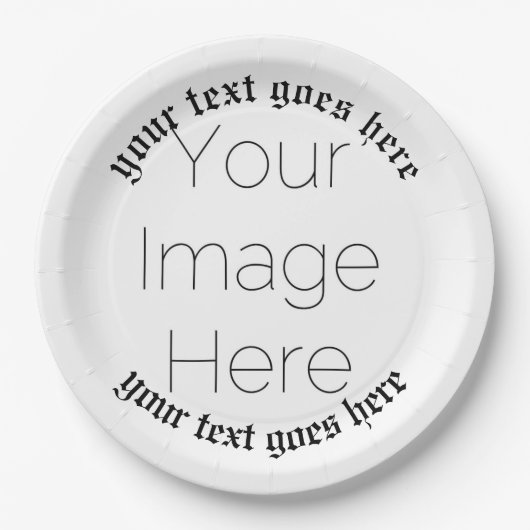 einfaches, benutzerdefiniertes Foto 1600er Jahre P Pappteller (Vorderseite)