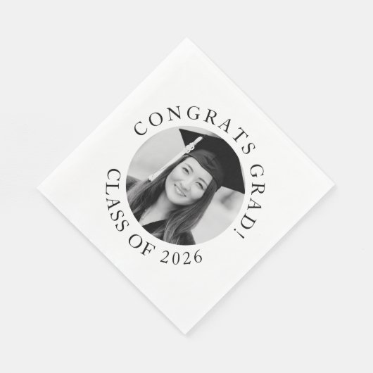 Einfaches benutzerdefiniertes Foto Abschluss Class Serviette (Ecke)