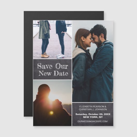 Einfaches benutzerdefiniertes Foto Ändern Sie unse Magneteinladung (Vorne/Hinten)