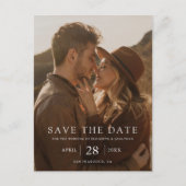 Einfaches, benutzerdefiniertes Foto Hochzeitsszena Ankündigungspostkarte (Vorderseite)