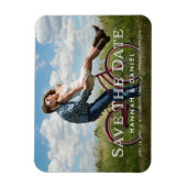 Einfaches, benutzerdefiniertes Foto Hochzeitsszena Magnet (Vertikal)