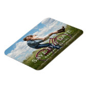 Einfaches, benutzerdefiniertes Foto Hochzeitsszena Magnet (Linke Seite)