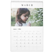 Einfaches, benutzerdefiniertes Foto Kalender (Mär 2026)