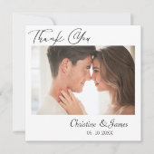 Einfaches benutzerdefiniertes Foto & Kalligrafie-T Einladung (Vorderseite)