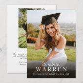 Einfaches benutzerdefiniertes Foto Moderne Typogra Ankündigung (Vorne/Hinten)