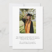 Einfaches benutzerdefiniertes Foto Moderne Typogra Ankündigung (Rückseite)