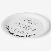 einfaches benutzerdefiniertes Foto personalisiert  Pappteller (Schrägansicht)