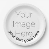 einfaches benutzerdefiniertes Foto personalisiert Pappteller (Vorderseite)