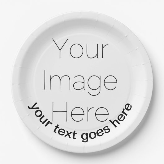 einfaches benutzerdefiniertes Foto personalisiert  Pappteller (Vorderseite)